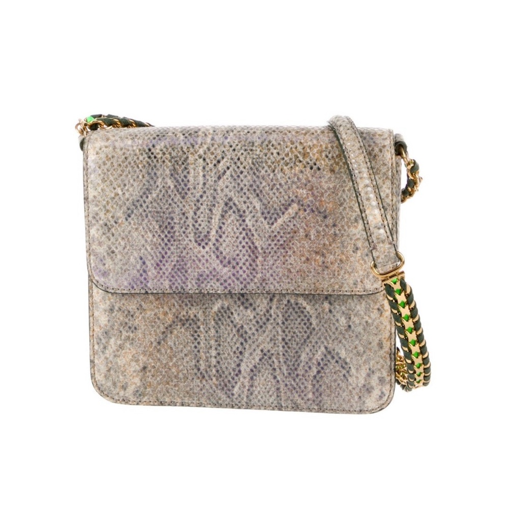 Stella McCartney Faux Python Snakeskin Crossbody Bag